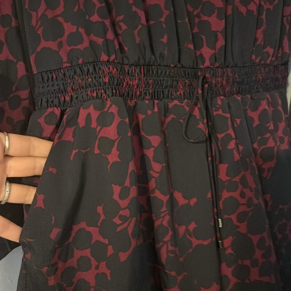 NWOT Gap Black and Burgundy Red Dress - Picture 5 of 5